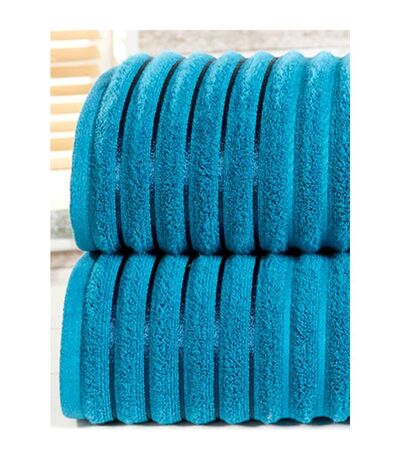 Bedding & Beyond Bale Ribbed Towel (Pack of 2) (Teal) (One Size)