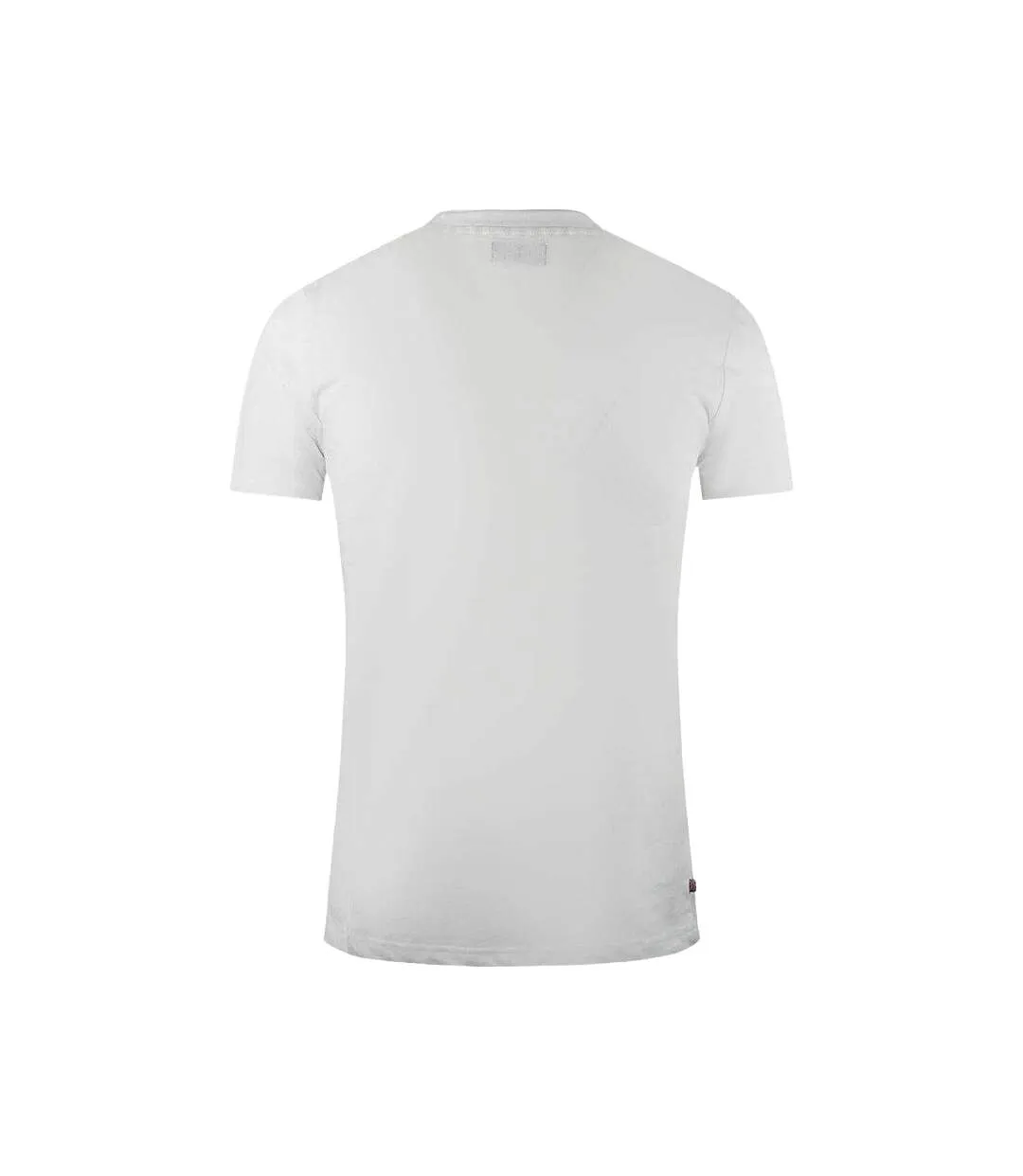 Mens London Aldis Bold Logo T-shirt White Aquascutum-2