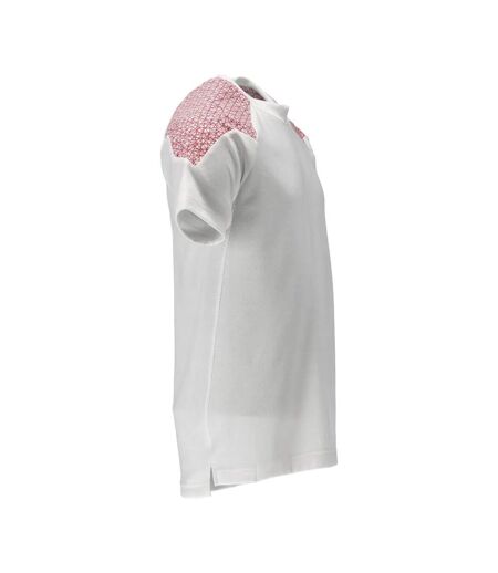 Mens Food & Care Short-sleeved T-shirt White Traffic Red Mascot