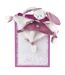 Doudou plat lapin 27 cm collection LAPIN CERISE rose-5
