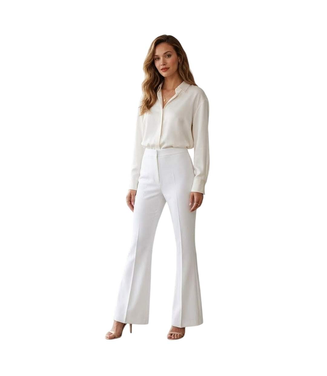 Womens/ladies Trousers White French Connection-1