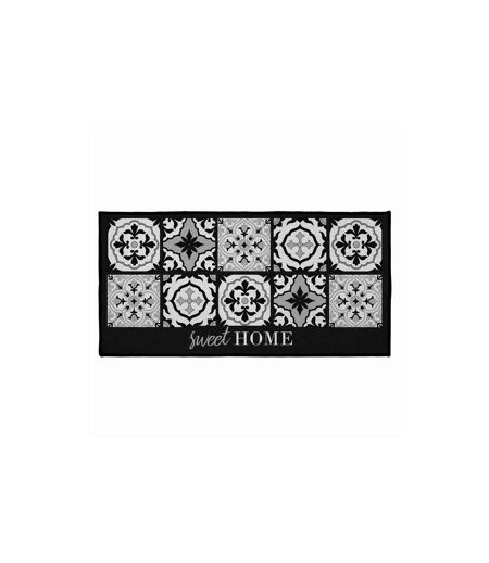 Tapis Déco Rectangulaire Alfama 57x115cm Noir