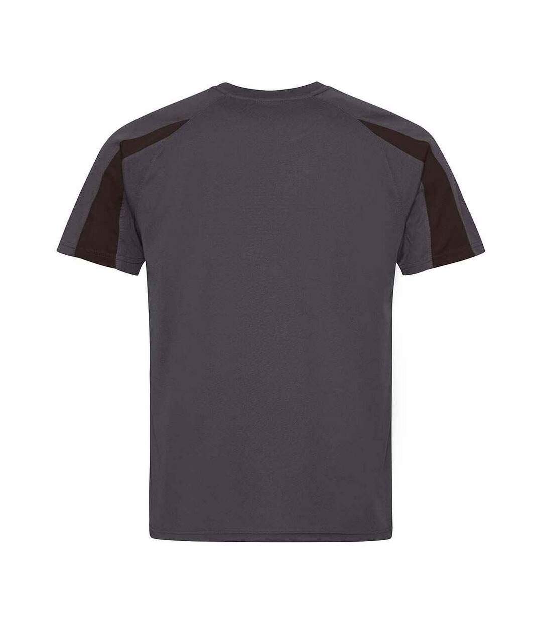 T-shirt Adulte Charbon Noir Vif Uni AWDis Cool-2