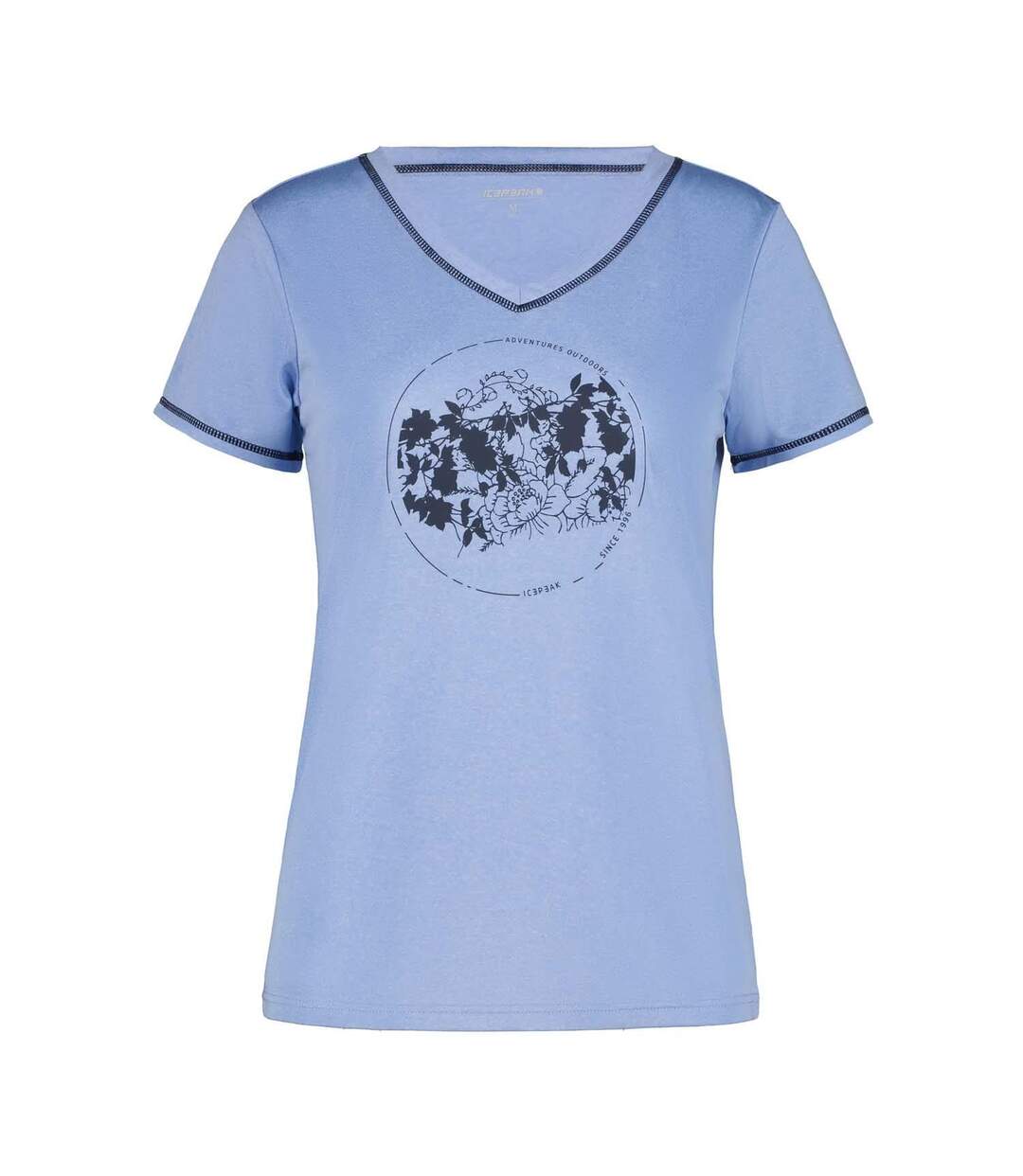 T-shirt Burnham Femme Bleu Noir Icepeak-1