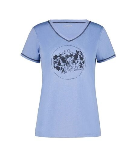 T-shirt Burnham Femme Bleu Noir Icepeak