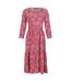 Regatta Womens/Ladies Briella Abstract Long-Sleeved Casual Dress (True Red) - UTRG7273