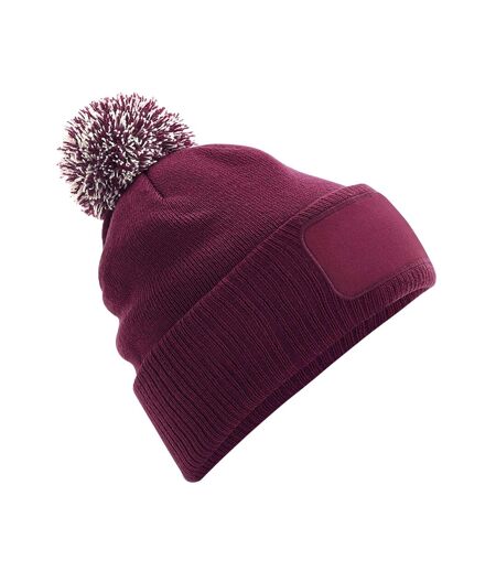 Bonnet snowstar unisexe bordeaux/blanc Beechfield