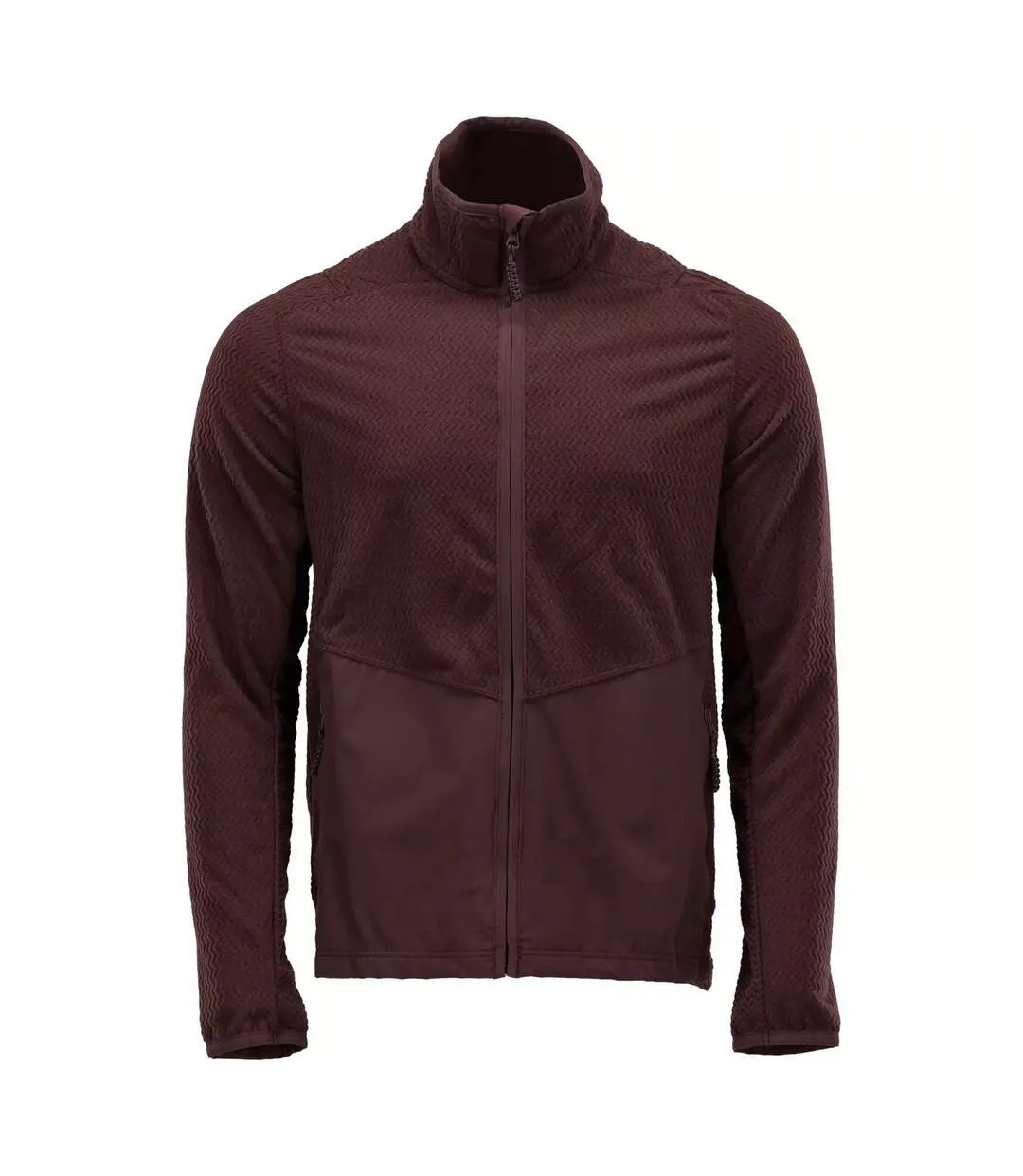 Mens Customised Patterned Fleece Jacket Bordeaux Mascot-1