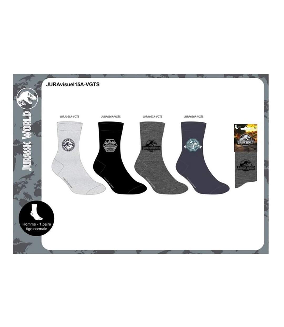 Chaussettes Pack HOMME JURASSIC Pack de 4 Paires 2187