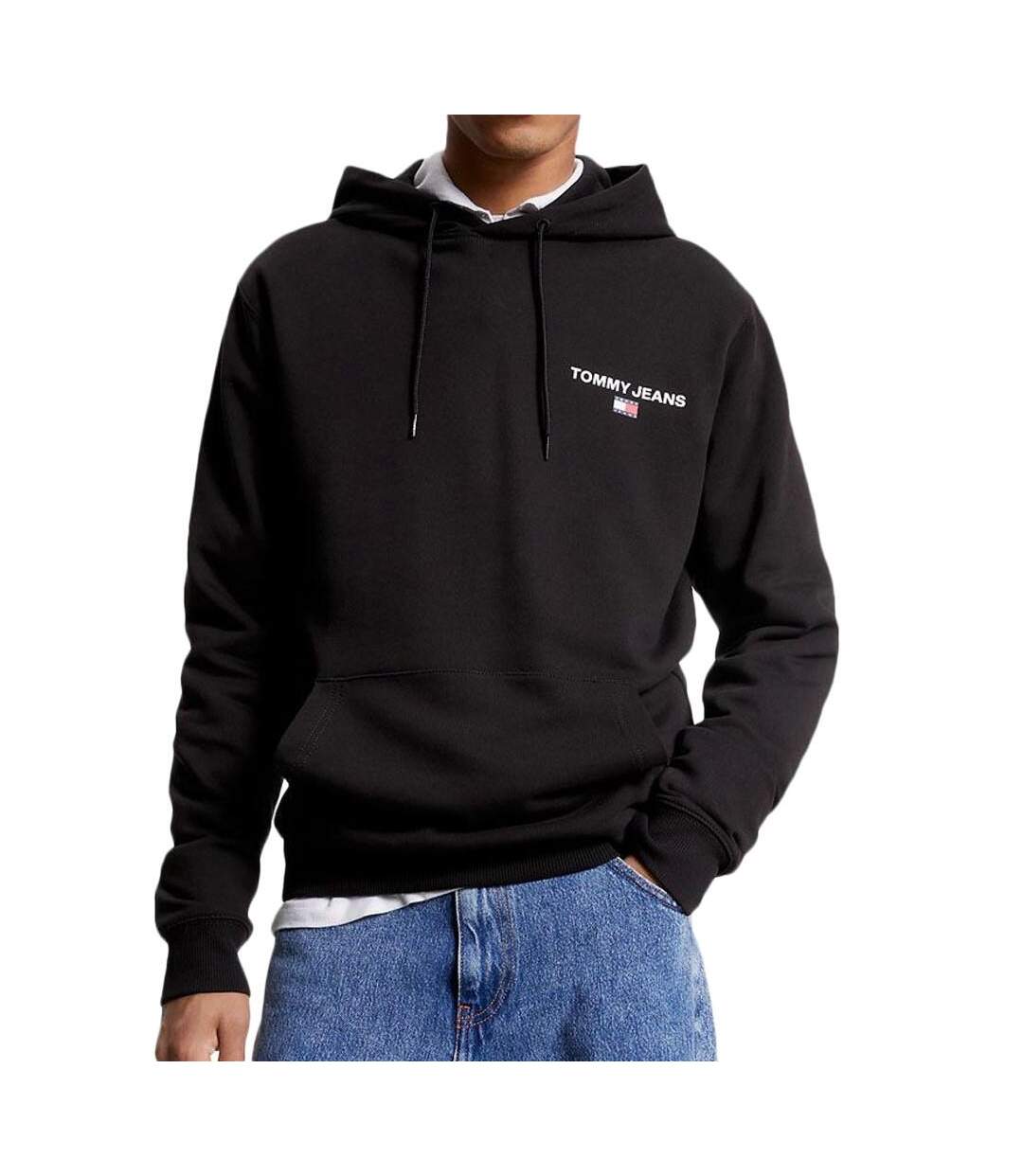 Sweat à Capuche Noir Homme Tommy Hilfiger Entry Grap - XS