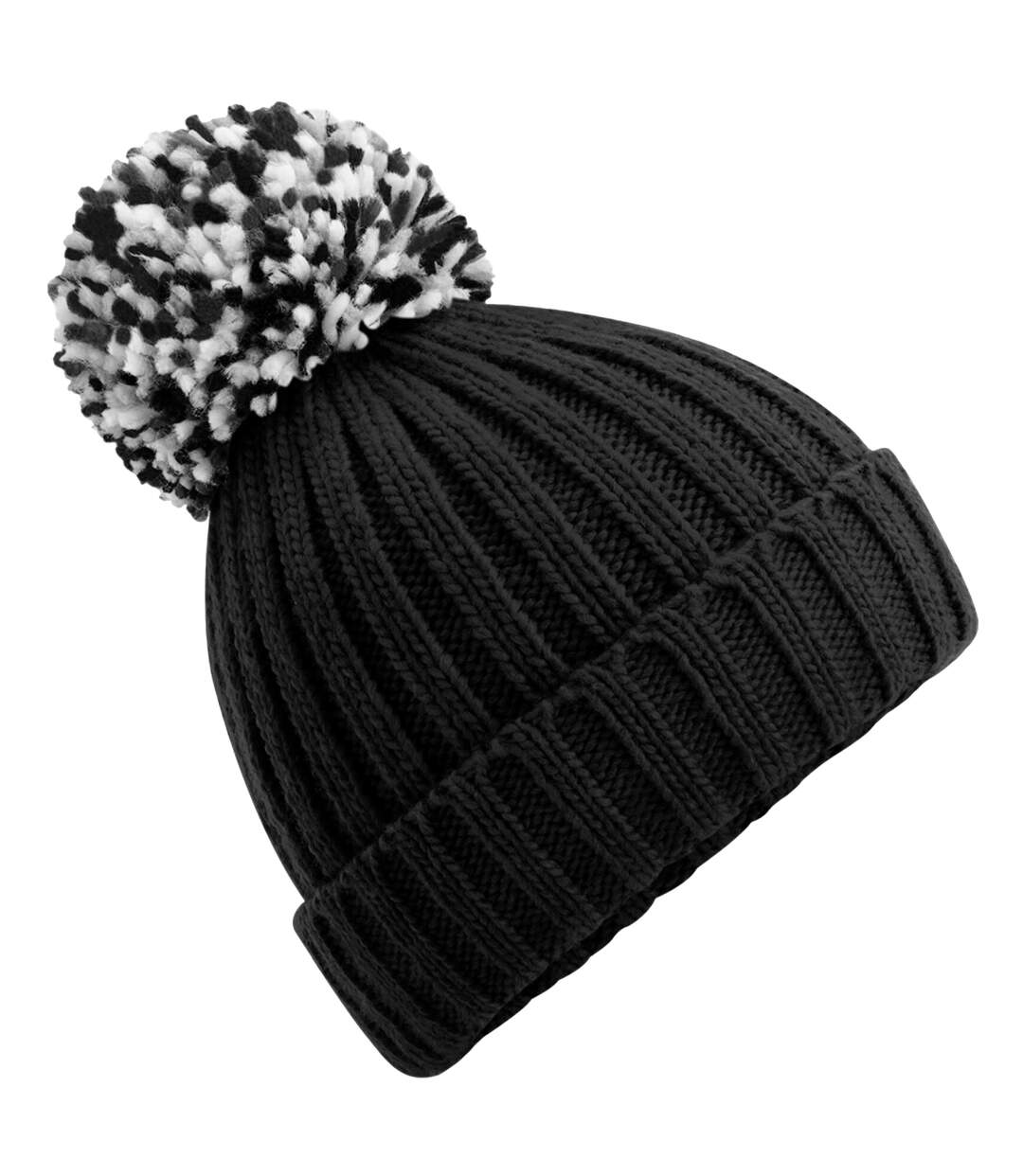 Bonnet hygge adulte noir Beechfield-1
