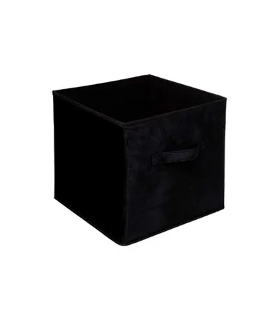 Boîte de Rangement Carrée Velours Mix n'Modul 31x31cm Noir
