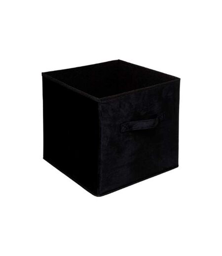 Boîte de Rangement Carrée Velours Mix n'Modul 31x31cm Noir