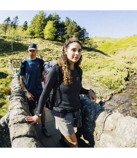 Ladies Fleece Crew Neck Top with Thumb Loops for Winter Hiking