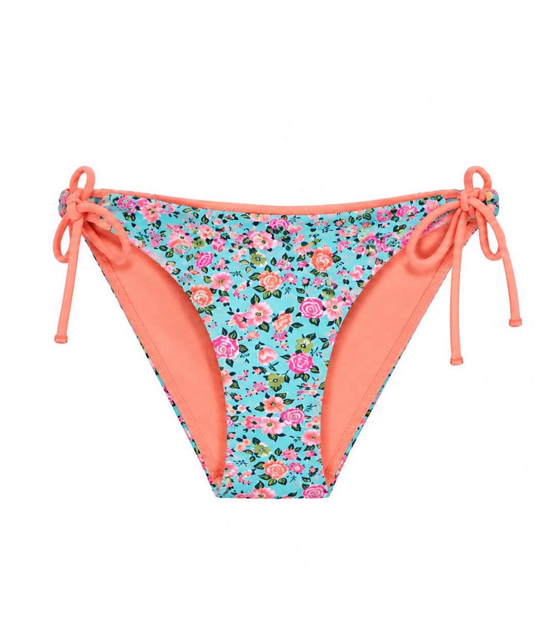 Bas de maillot de bain turquoise/rose femme grain de sable liberty-1