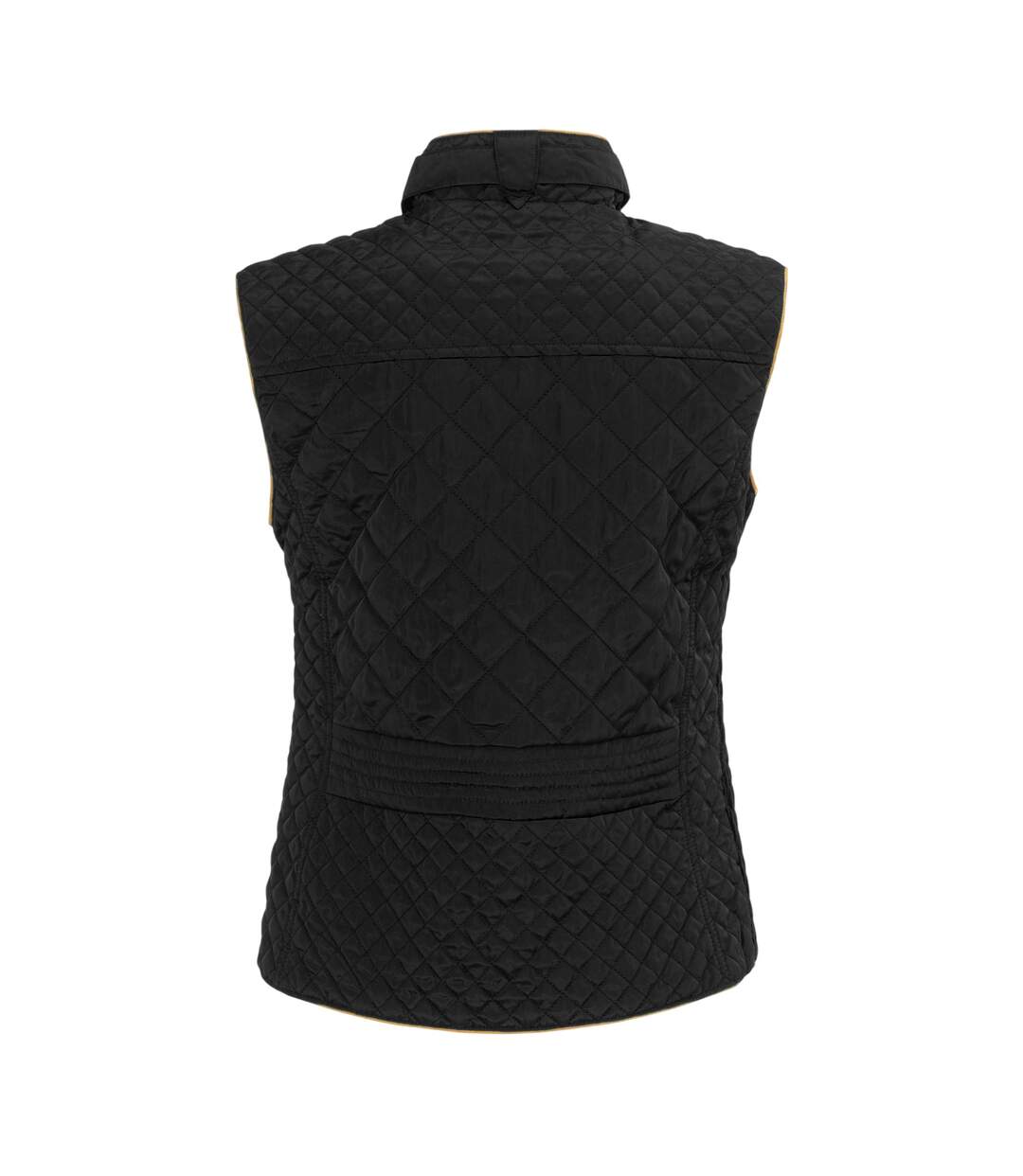Womens/ladies Quilted Gilet Black Miso-2