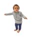 Sweat bébé gris chiné chiné Babybugz-2