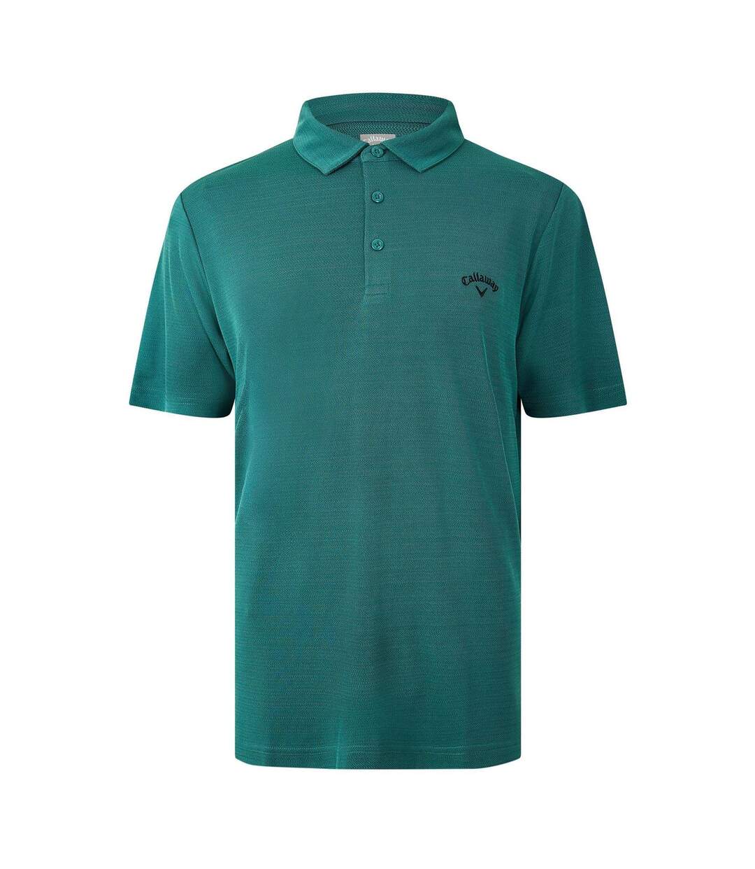 Mens Herringbone Golf Polo Shirt Green Callaway-1