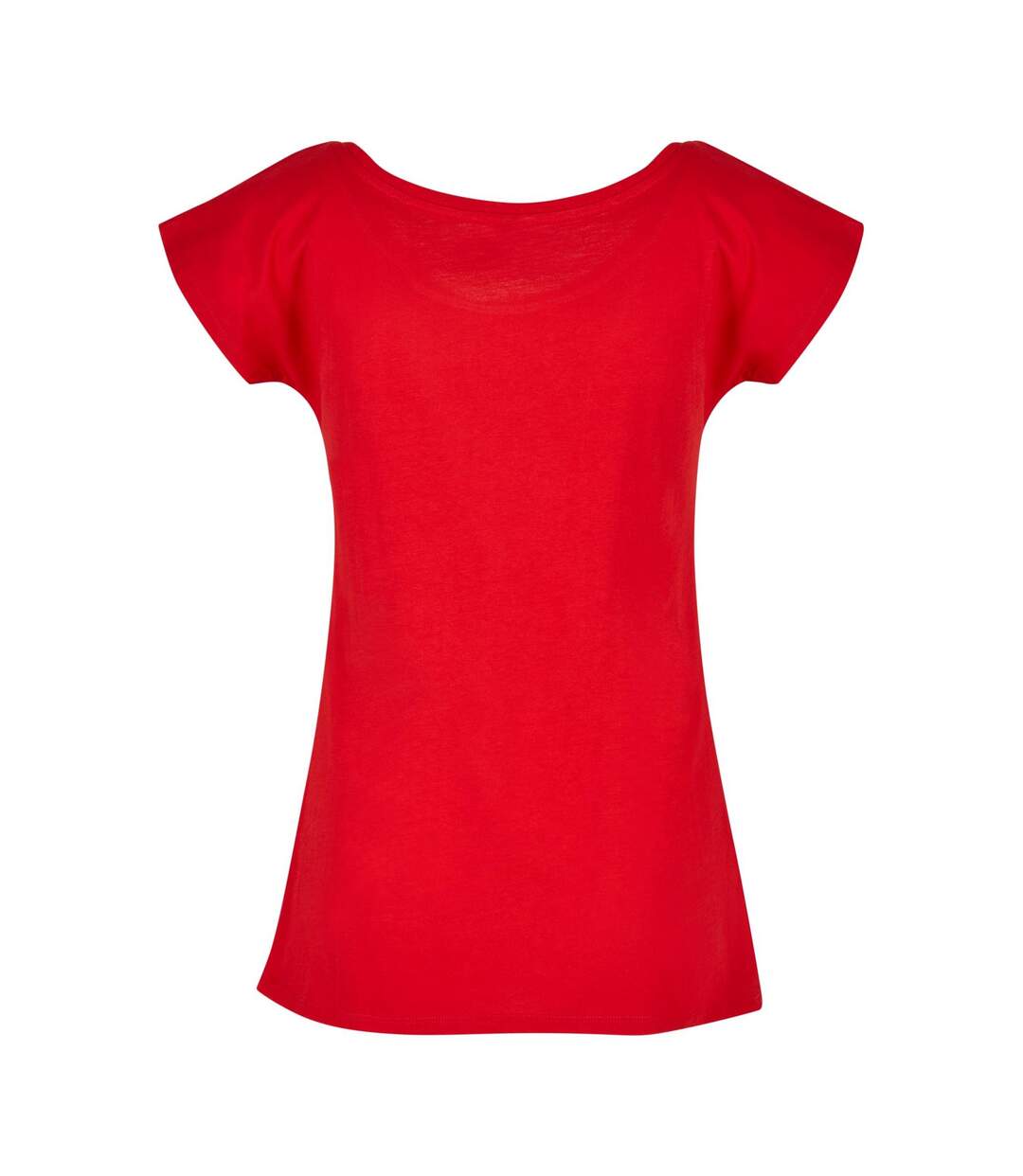 T-shirt À Col Large Pour Femme/femme Rouge De La Ville Build Your Brand-2