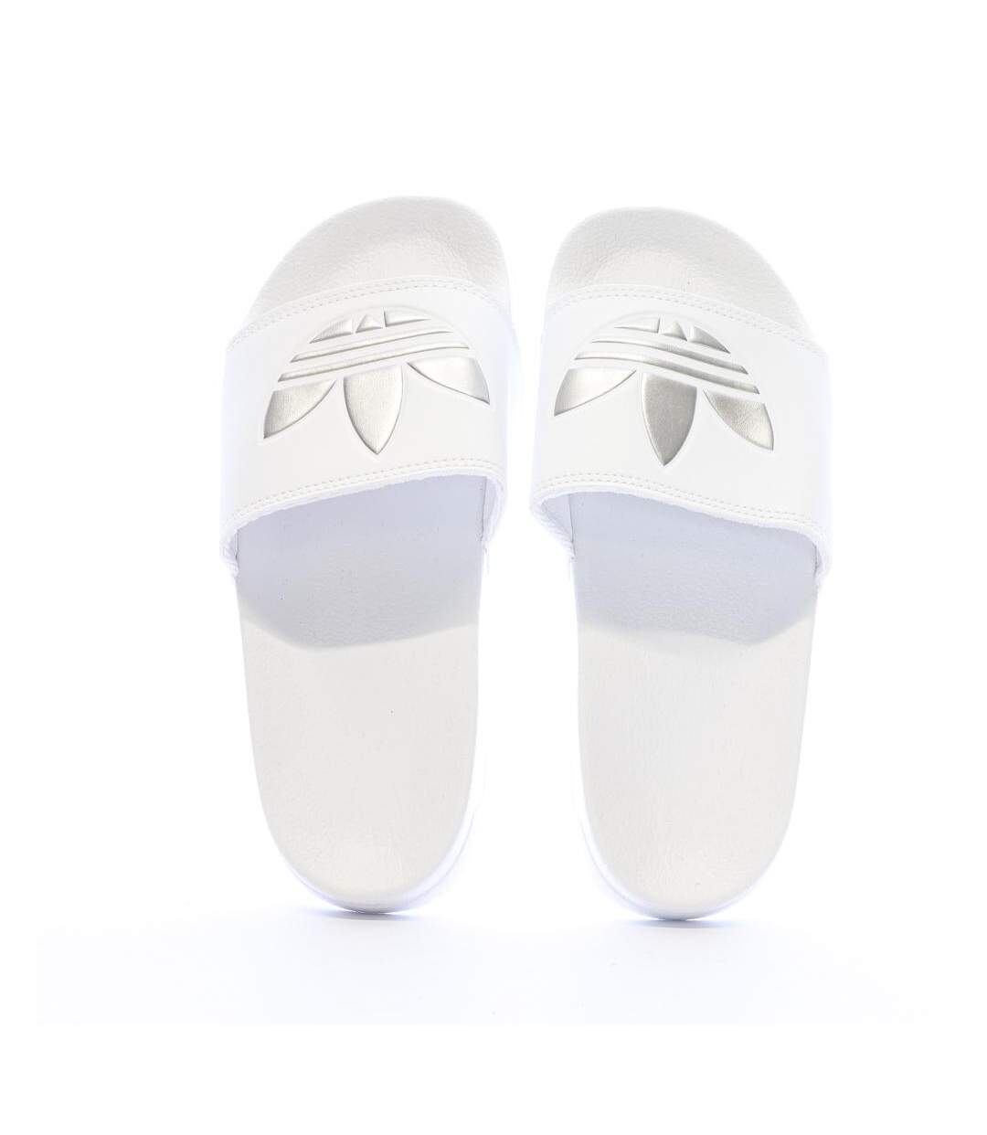 Claquettes blanches/argenté femme adidas adilette - 38-3
