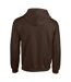 Gildan Heavy Blend Unisex Adult Full Zip Hooded Sweatshirt Top (Dark Chocolate) - UTBC471