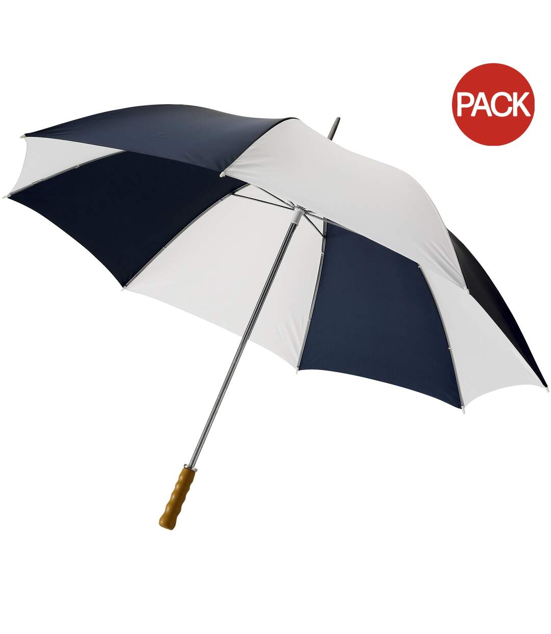 Bullet 30in Golf Umbrella (Pack of 2) (Navy/White) (100 x 125 cm) - UTPF2516-1