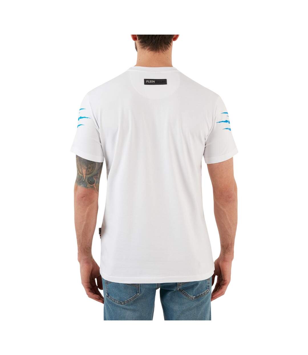 Unisex Adult Tiger T-shirt White Plein Sport-3