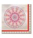 Lot de 20 Serviettes en Papier Boho Mandala 33x33cm Naturel-1