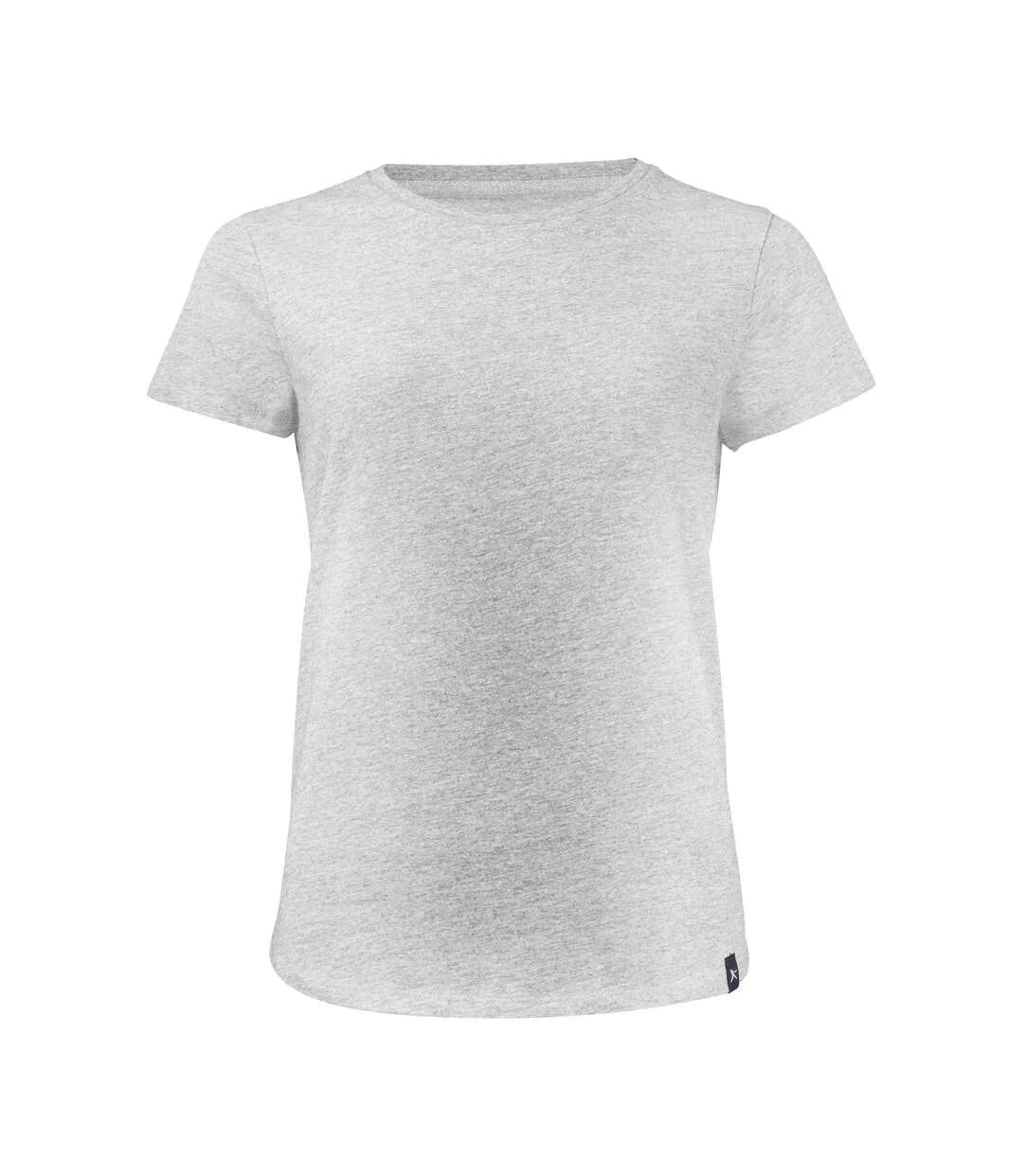 Womens/ladies American U T-shirt Grey Melange Harvest-2