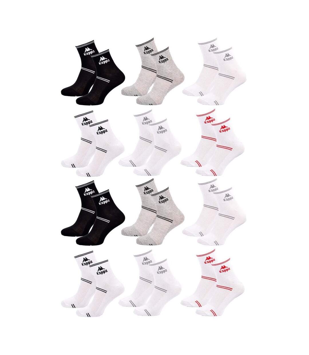 Chaussettes KAPPA QUARTER - Pack de 12 pcs 7415-1