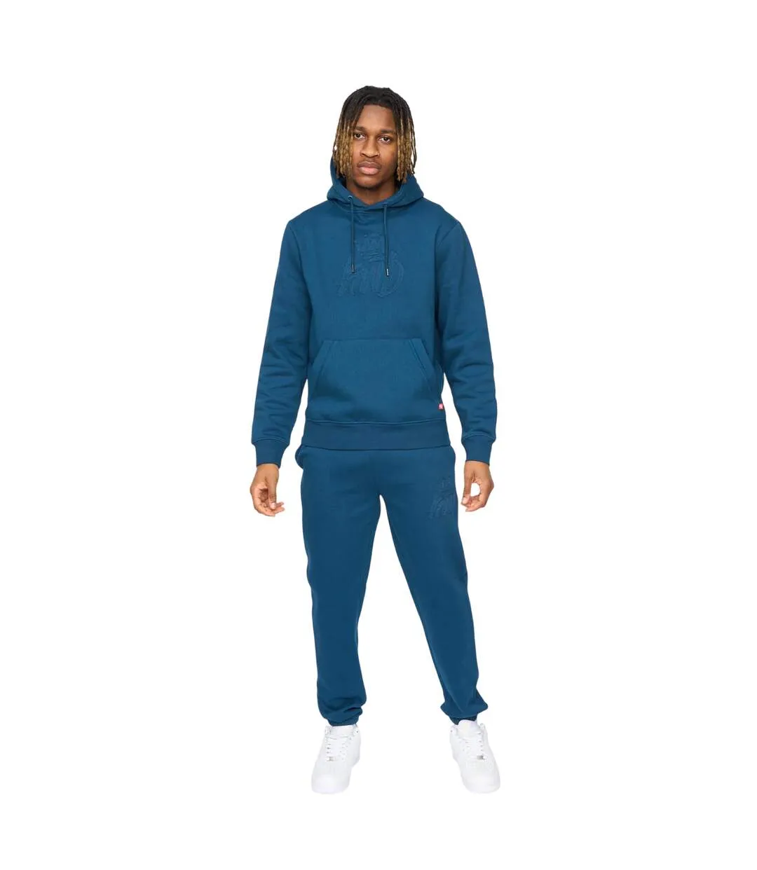 Mens Tonally Brushed Fleece Oversized Hoodie Teal Kings Will Dream-4