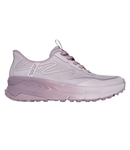 Womens/ladies Switch Back Mist Hiking Shoes Pink Grey Skechers