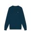 Mens cotton merino crew neck sweater apres navy Lyle & Scott