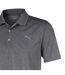Mens Heathered Performance Polo Shirt Black Puma-3