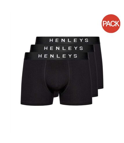 Pack of 3  Mens coalink boxer shorts  black Henleys