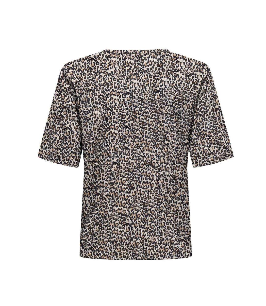 T-Shirt marron femme jdy debbie-2