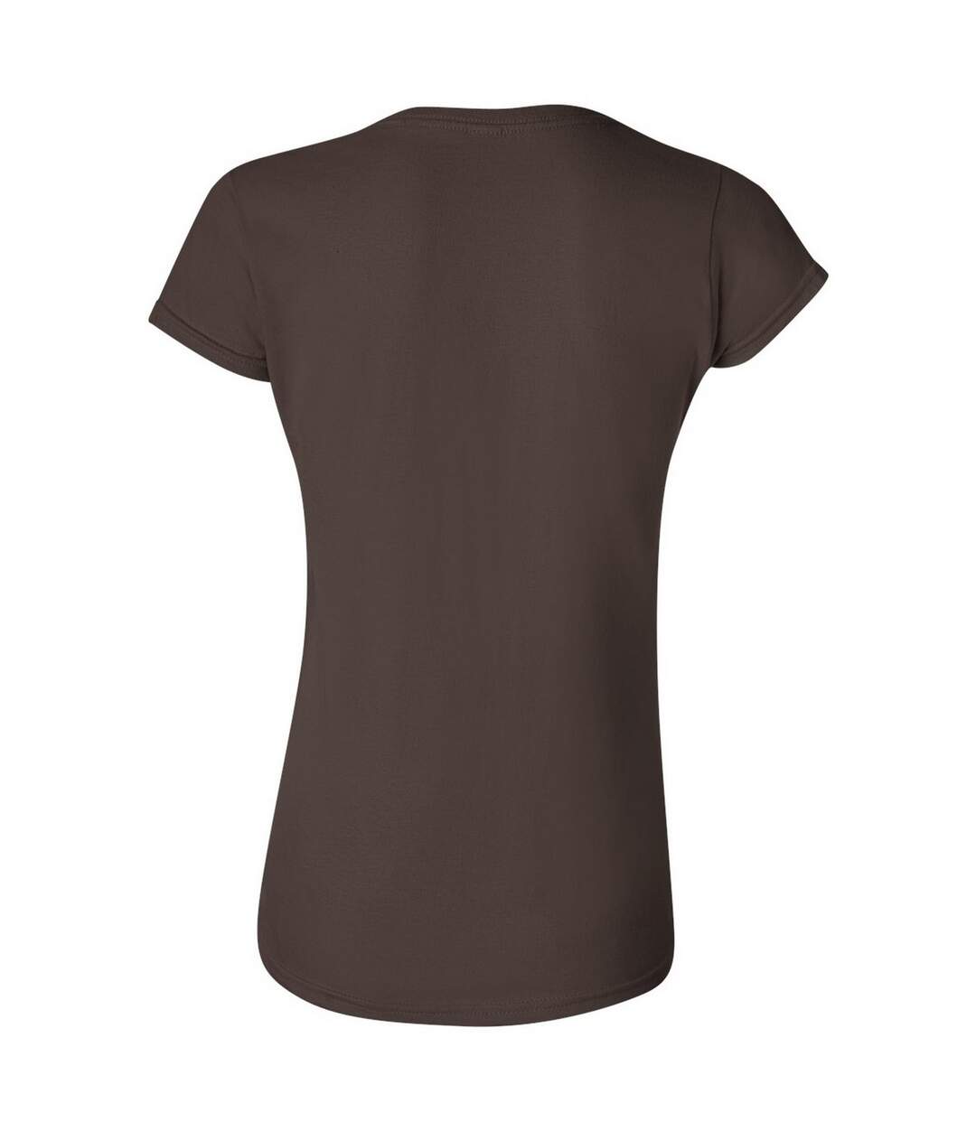 T-shirt À Manches Courtes Femmes Chocolat Foncé Gildan-2