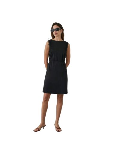 Womens/ladies lace detail jersey dress black Principles