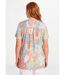 T-shirt long ample fleuri manches courtes-2