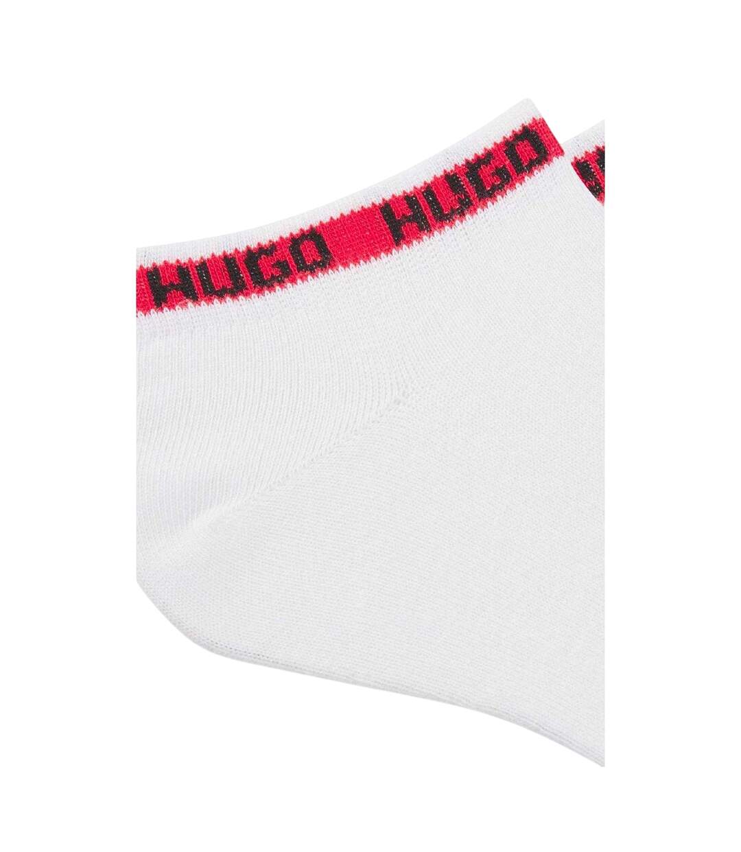 Lot De 2  Socquettes Homme Blanc Hugo-4