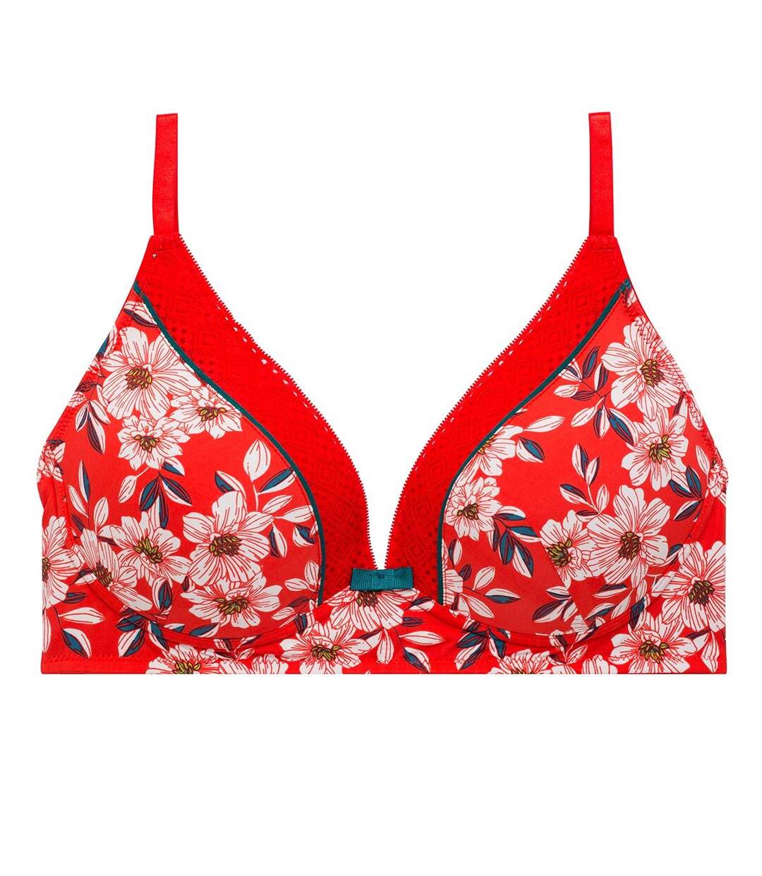 Soutien-gorge ampliforme coque moulée rouge Incendie