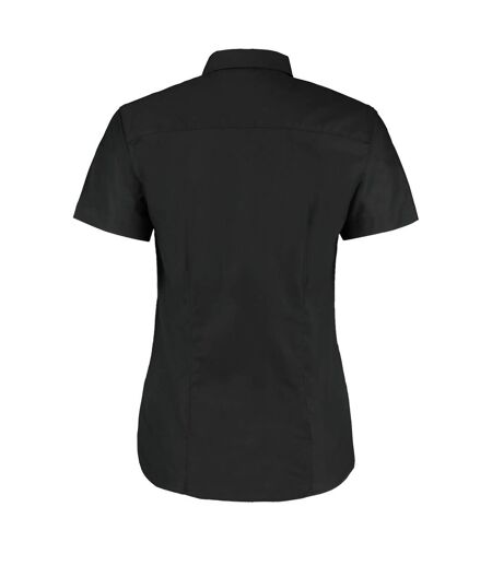 Chemisier À Manches Courtes Femme Noir Kustom Kit