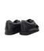 Mens Leather Work Flat Shoes Black Pretty Green-2