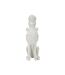 Statue Déco Chien Caniche Assis 61cm Blanc-3