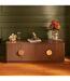 Meuble TV 4 portes effet noyer WANY - Marron-2
