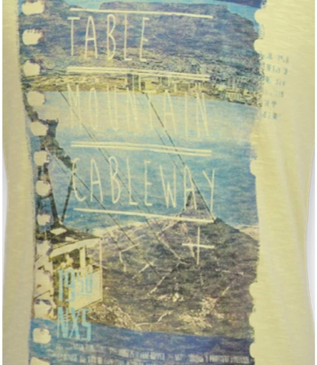 T-shirt homme jaune premium à  col rond en coton imprimé-2