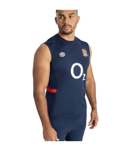 Umbro Mens 23/24 England Rugby Jersey Sleeveless T-Shirt (Navy Blazer/Dress Blue/Flame Scarlet)