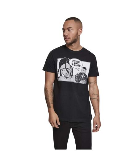 T-shirt Sorry Homme Noir Mister Tee