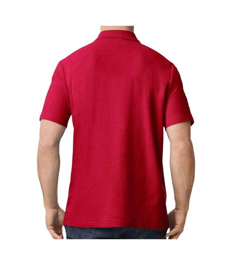 Unisex adult softstyle polo shirt cherry red Gildan