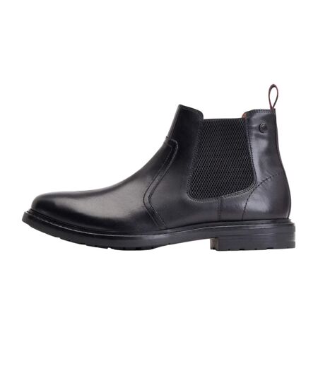 Mens Bloom Leather Chelsea Boots Black Base London